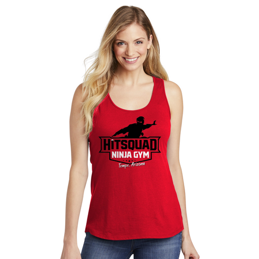 Adult Women's Racerback Tank Traditional Logo Red