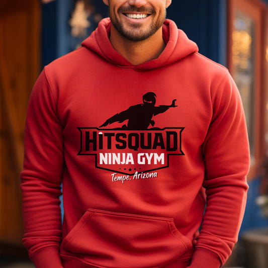 Adult Red Gildan Hooded Sweatshirt