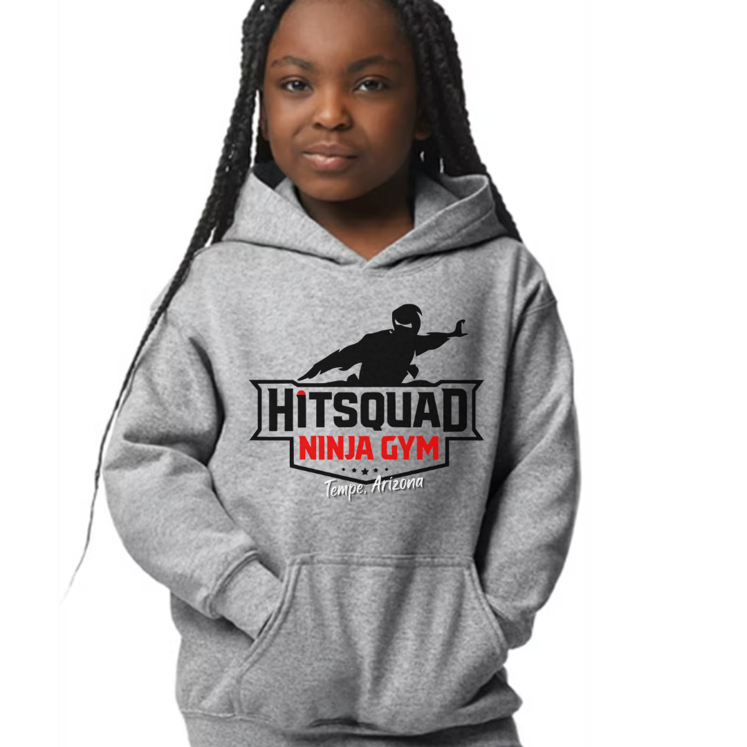 Youth Sport Grey Gildan Hooded Sweatshirt