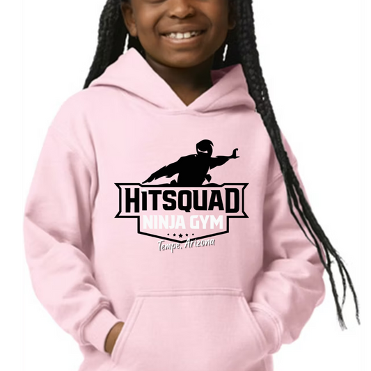 Youth Pink Gildan Hooded Sweatshirt