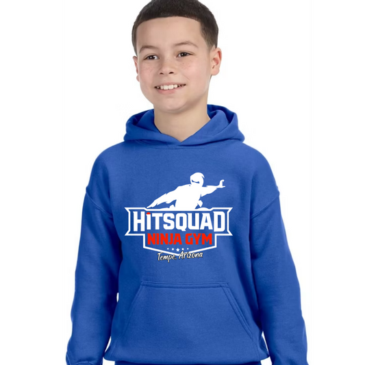 Youth Royal Gildan Hooded Sweatshirt