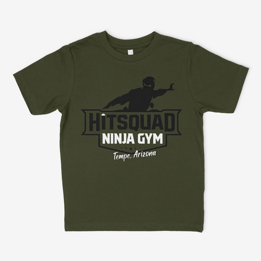 Youth Military Green Traditional Logo T-Shirt