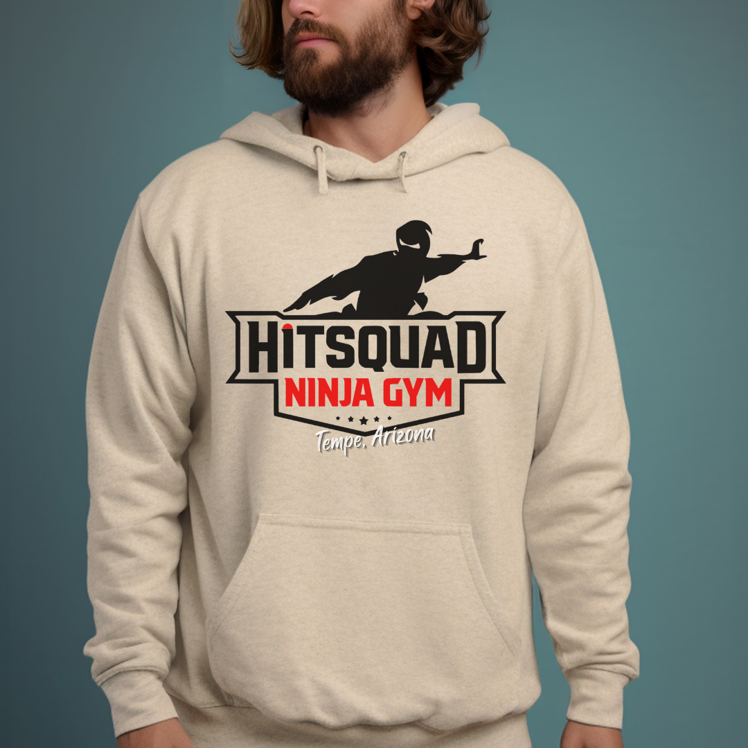 Adult Sand Gildan Hooded Sweatshirt