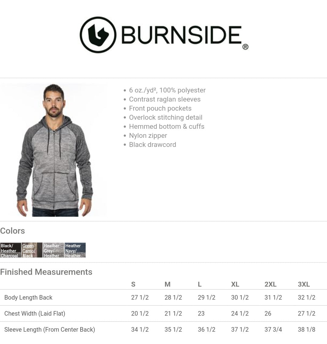 Burnside Zip Up Camo Jacket