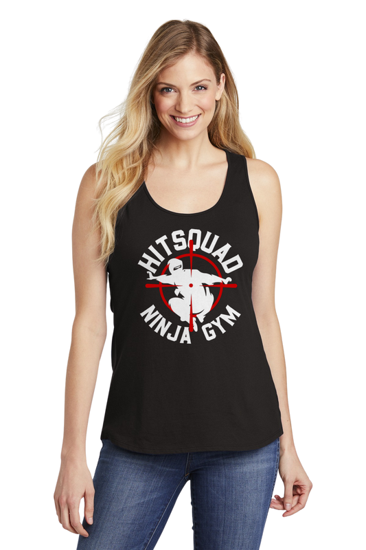 Adult Women's Racerback Tank Bullseye Logo